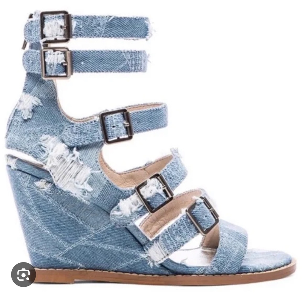 Matisse Denim Wedge Sandals
